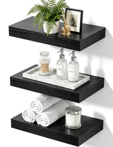 Black floating shelves - floating, for