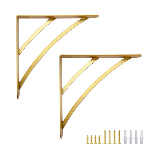 Small gold shelf brackets 6 - gold,