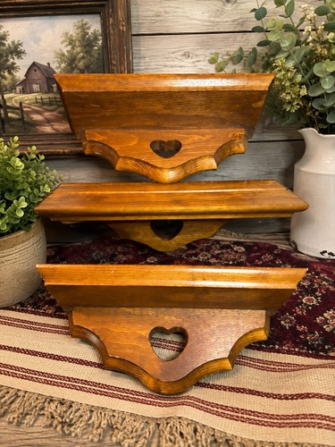 Vintage wood wall shelves - vintage,