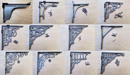 Cast iron shelf bracket - iron,