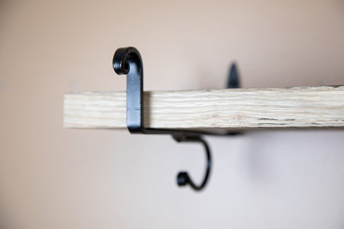 Wrought iron shelf bracket - bracket,