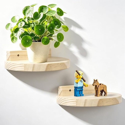 Round small floating shelves - round,